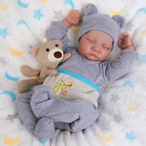 Adorable Baby Doll with Bear Plush